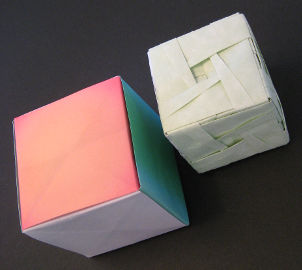 origami whirl cube origami solid cube