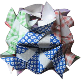 origami patterned turbine cuboctahedron instructions diagrams